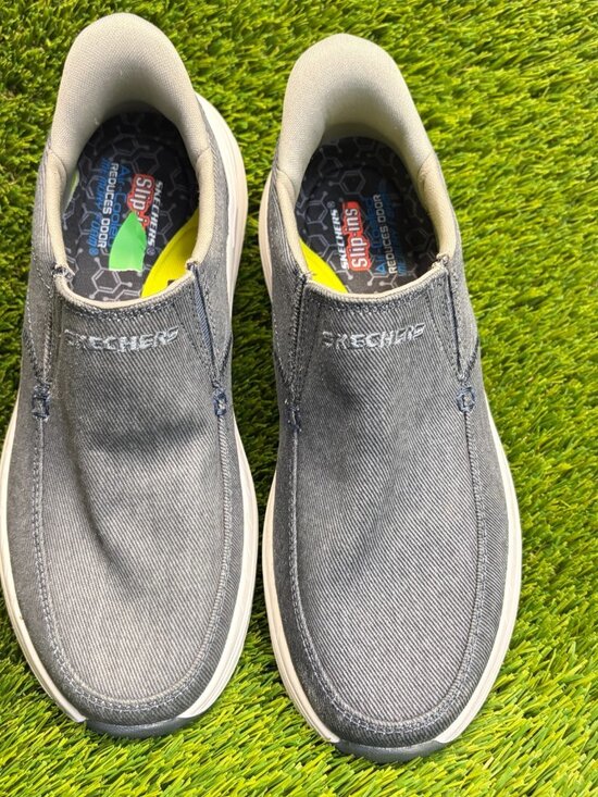 Skechers Decklan Gulliver Mens Size 8 Gray White Casual Classic Slip On Shoes main image 4